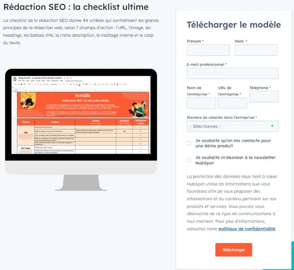 Exemple d'une landing page dont le design et l'expérience utilisateur est soigné