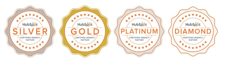 Chez HubSpot, les agences ont 4 niveaux de récompenses.