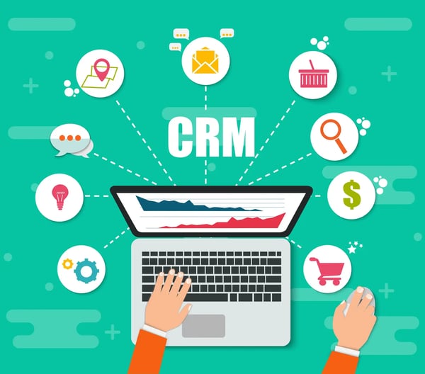 Sur cette illustration, un CRM et ses différents outils.